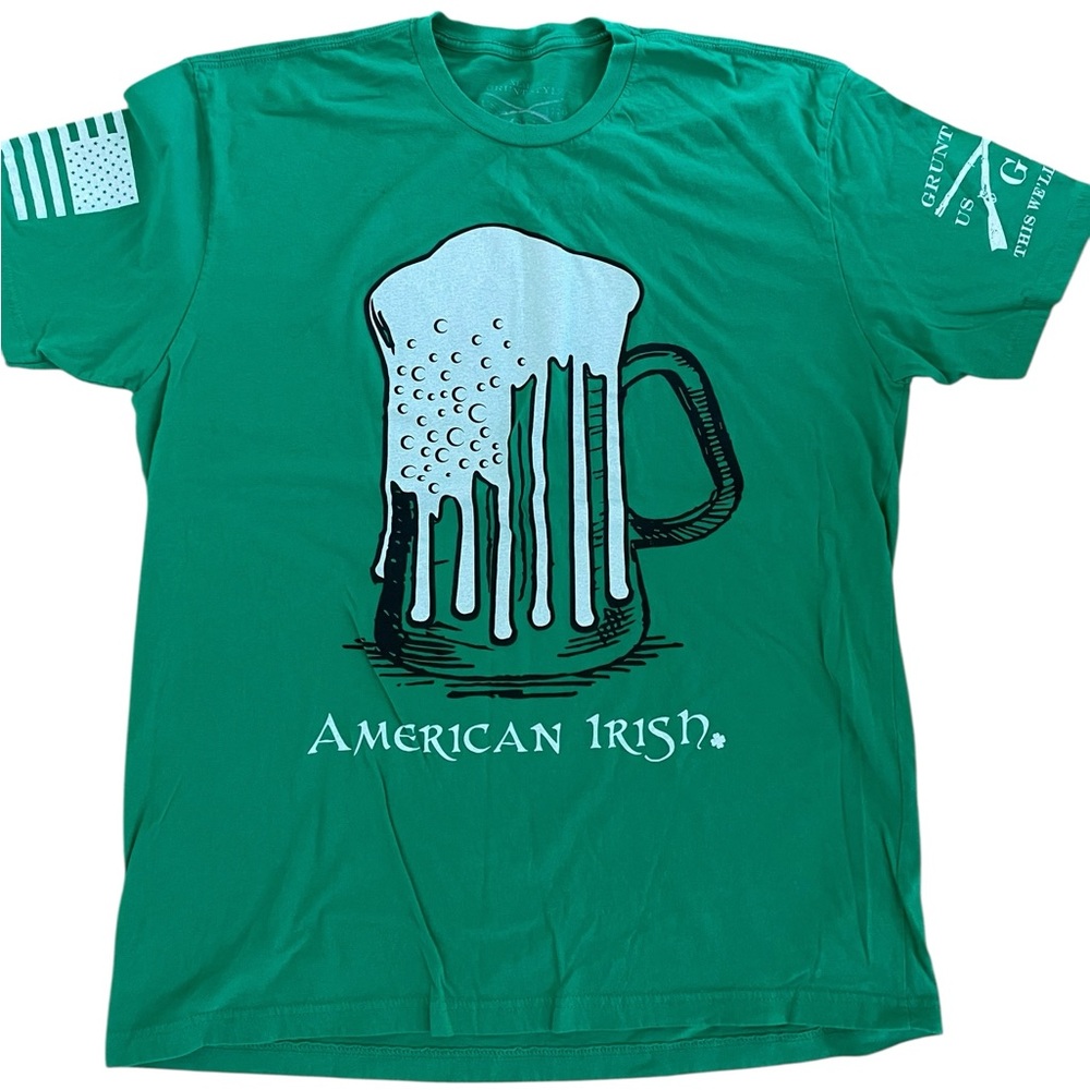 GRUNT STYLE “AMERICAN IRISH” TEE Green Vintage Print Graphic
Boxy Crewneck XL